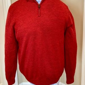 Brooks Brothers 346 Merino Wool quarter zip sweater size XL